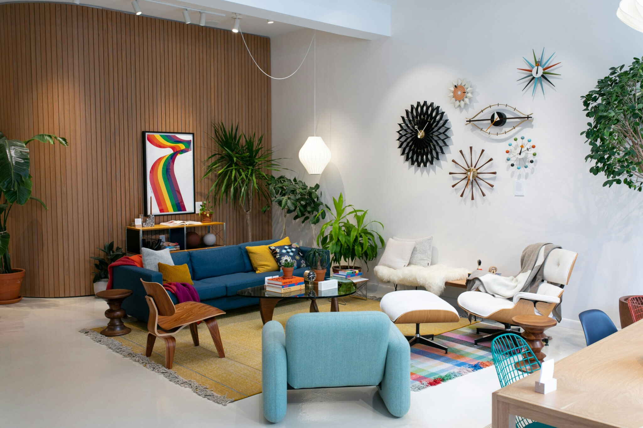 The living room of the Herman Miller store on Gansevoort Street in the Meatpacking District