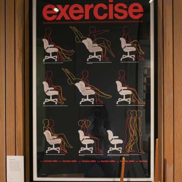 Herman Miller exercise poster available at Herman Miller Meatpacking